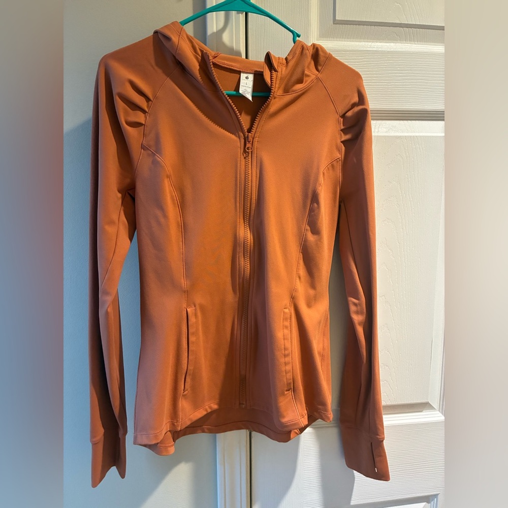 Yogalicious Vibrant Orange Zip-Up Jacket